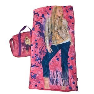 Y2K Disney Hanna Montana Sleeping Bag And Overnight Duffle Miley Cyrus Slumber